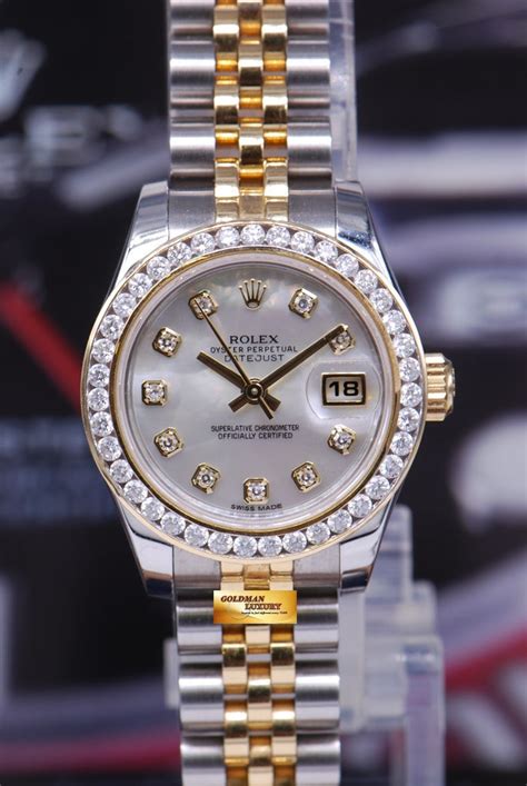 rolex oyster perpetual datejust ladies diamond 31mm price|rolex 31mm datejust diamond bezel.